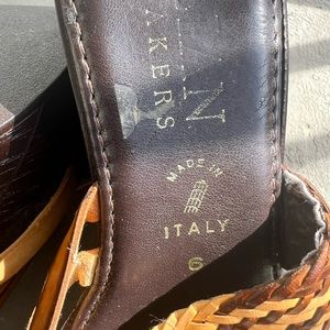 Italian leather wedges size 6